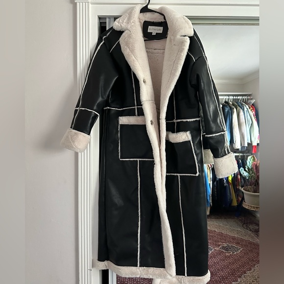 Faux black leather jacket - Picture 1 of 4